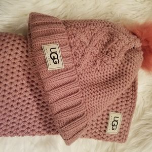 Ugg infinity scarf and matching pompom hat